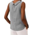 thumbnail image 4 of Women's Sleeveless Tank Tops Round Neck Cotton Linen Cute Summer Shirts 2026 Gray M, 4 of 4