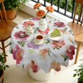 thumbnail image 4 of Round Tablecloth 60x60 Inch Spring Summer flower Table Cover Round for Party Picnic Dinner, 4 of 5