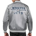thumbnail image 2 of Men's Starter  Gray Winnipeg Jets Printed Team Logo Satin Varsity Full-Snap Jacket, 2 of 2