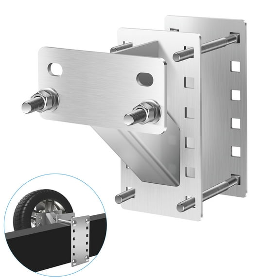 Stainless Steel Spare Tire Carrier, Upgrade Spare Tire Mount Trailer Carrier Bracket, Fits 4 & 5 & 6 Lugs Trailer Wheels