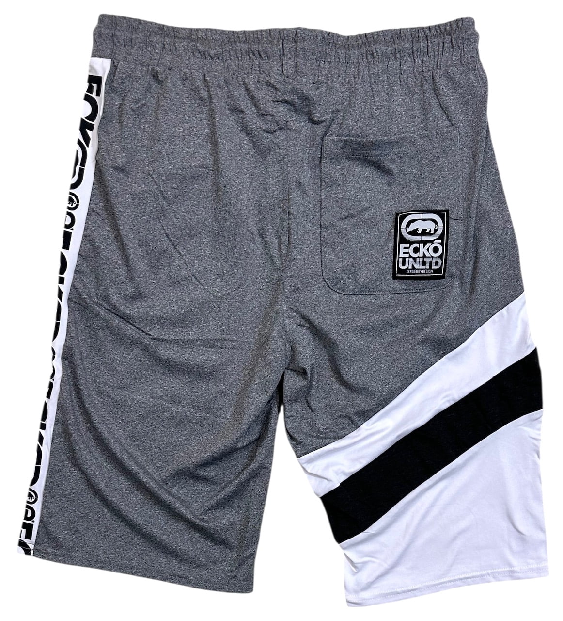 Ecko Unltd Men's Panel Stitched Activewear Shorts (X-Large, Grey
