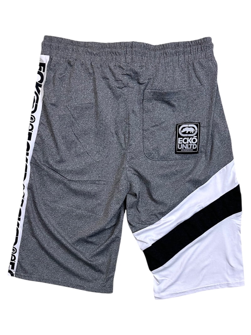 Ecko Unltd Men's Panel Stitched Activewear Shorts (X-Large, Grey