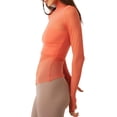 thumbnail image 3 of Women T-shirt, Long Sleeve Turtleneck Swiss Dots See-through Slim Fit Sheer Tops Clubwear, 3 of 6