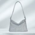 thumbnail image 3 of Bolso de hombro con diamantes para mujer elegante bolso de mano con cremallera bolso de noche, 3 of 9