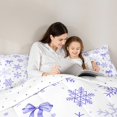 thumbnail image 5 of Homewish Kawaii Bow Snowflake Full Size Comforter Sets,Merry Xmas Bedding Comforter Set,Purple White Bedding Sets For Girls Kids,Ultra Soft Home Decor Reversible,3-Piece, 5 of 8