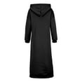 thumbnail image 5 of Fashion Lindreshi Maxi Dresses for Women Long Sleeve Women's Fashion Round Neck Winter Warm Color Long Sleeve Pocket Long Dress, 5 of 6