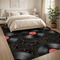 thumbnail image 3 of ODIKA Disc Record Shaped Sound Frequency Music Cd Shape Vinyl Round Non-Slip Chair-Friendly for Dining Room, Large Office, Lounge, 3 of 7