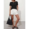 thumbnail image 5 of ANRABESS Womens Boat Neck Tops Short Sleeve T-Shirts Causal Fashion Tee Shirts 2026 Summer Spring Clothes Black Large, 5 of 7