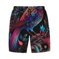 thumbnail image 4 of Lsque Mens Swim Trunks Artistic Colorful Bird Pattern - Bathing Suit Compression Liner - Beach Swim Shorts Swimwear - (S-3XL) - Stretch Quick Dry -Small, 4 of 9