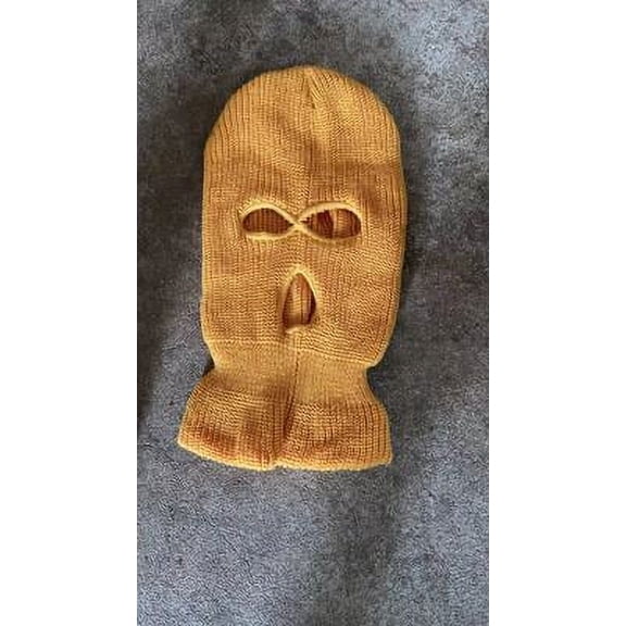 Namzi Balaclava Mask 3 Holes for Cold Weather, Winter Ski Mask for Men and Women Thermal Circulation Mask (Ginger)