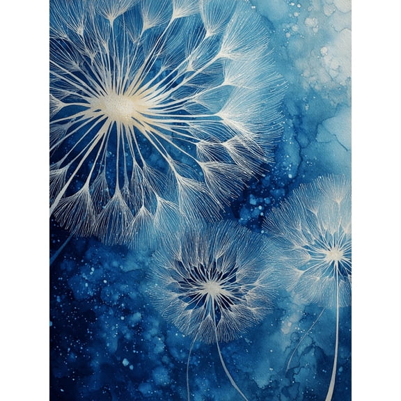 Dandelion Abstract Watercolor Canvas Print, Wall Decor for Living Room Bedroom Dining Room Office Hotel Coffee Shop