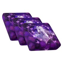 COEQINE Stretch Sofa Cushion Cover Non-Slip Couch Cushion Cover Universal Individual Seat Slipcover Replacement Furniture Protector Home Decor for 3-Seater, Horse Butterfly Rose Violet