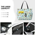 thumbnail image 3 of KLL Frog In Mermaid Print Large Beach Tote Bag Women Waterproof Sandproof Zipper Beach Tote Bag for Pool Gym Grocery Travel with Wet Pocket, 3 of 7