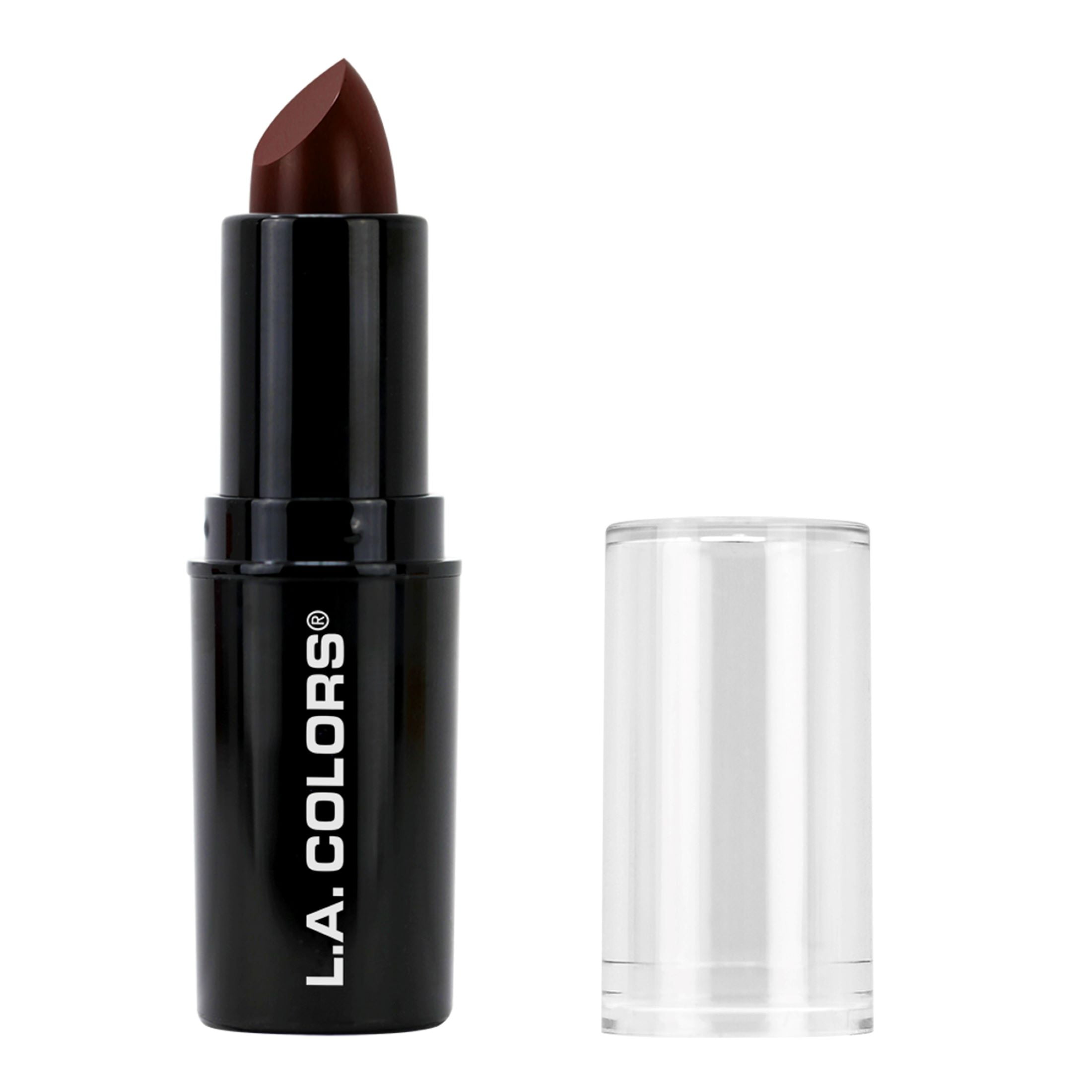 (6 pack) L.A. COLORS Long-Wearing Satin Finish Velvet Pout Chaser Lipstick, Rum Rasin, 0.13 oz