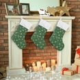 thumbnail image 7 of SKYSONIC Christmas Stocking Personalized Christmas Snowflake Large Candy Stocking Hanging Gift Xmas Stockings Decoration 1 PC for Family Holiday Party Ornaments Decor Fireplace, 7 of 7