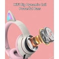 thumbnail image 2 of Auriculares para juegos con orejas de gato con micrófono Auriculares estéreo que brillan intensamente Ormromra HMHZ1608-1, 2 of 5