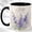 Black, variant on July Girl Coffee Mug, Larkspur Birth Month Flower Cup, Watercolor Floral Birthday Gift for Her, Botanical Design, Ceramic 11 Oz Mug