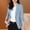 Blue, variant on Blazers For Women Sevevn Womens 3/4 Sleeve Solid Color Lapel Button Down Lightweight Casual Suit Jacket