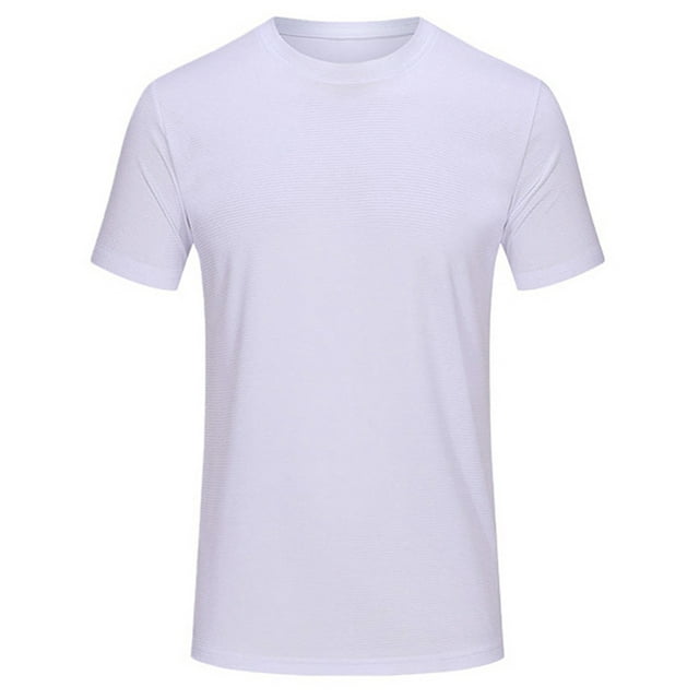 T-Shirts pour Hommes Raglan Unis à Col Rond Entraînement de Mise en Forme à Manches Courtes Blancs Chandails et T-Shirts Athlétiques d'Automne pour Hommes Taille TTTG