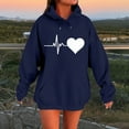 thumbnail image 2 of WTOBBY Women's Printed Oversized Hooded Sweatshirt Long Sleeve Casual Pullover Top Loose Fit Fall Fashion Wear for Street Style Comfort,Navy 4XL, 2 of 6