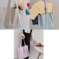 thumbnail image 3 of Simple Handbag Shoulder Bag for Bebe Letter Embroidered Canvas Bag for Camping, 3 of 5