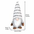 thumbnail image 3 of Christmas Faceless Gnome Plush Doll, Sitting Striped Holiday Tabletop Decor with Tall Hat & Long Beard, Soft Fabric Figure for Shelf Mantel Window Display, Nordic Winter Home Ornament, 3 of 4