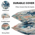 thumbnail image 6 of Outdoor Waterproof Pillow Covers Pack of 2, Coastal Octopus Ocean Coral Seaweed Vintage Letter Background Decorative Throw Pillowcases Cushion Covers for Garden Patio Tent Sofa Couch, 24x24 inch, 6 of 8