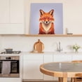 thumbnail image 5 of Framed Canvas Wall Art for Living Room Fox Wear Glasses Wall Decor, Purple Funny Animal Aesthetic Paintings for Bedroom Office Kitchen Bathroom, Ready to Hang Artwork Wall Pictures 8x8 Inch, 5 of 9