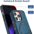 thumbnail image 4 of Case for iPhone 16,Military Grade [Built-in Kickstand] Magnetic Dual-Layer Heavy Duty Shockproof Protection TPU+PC Phone Case for iPhone 16,6.1 Inch 2024 (Blue), 4 of 16
