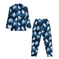 thumbnail image 5 of DISNIMO Women 2 Piece Pajama Set Ghost Printed Halloween Loungewear Long Sleeve Sleepwear and Matching Long Pants Sets V Neck Casual Sleepwear Nightwear, 5 of 6