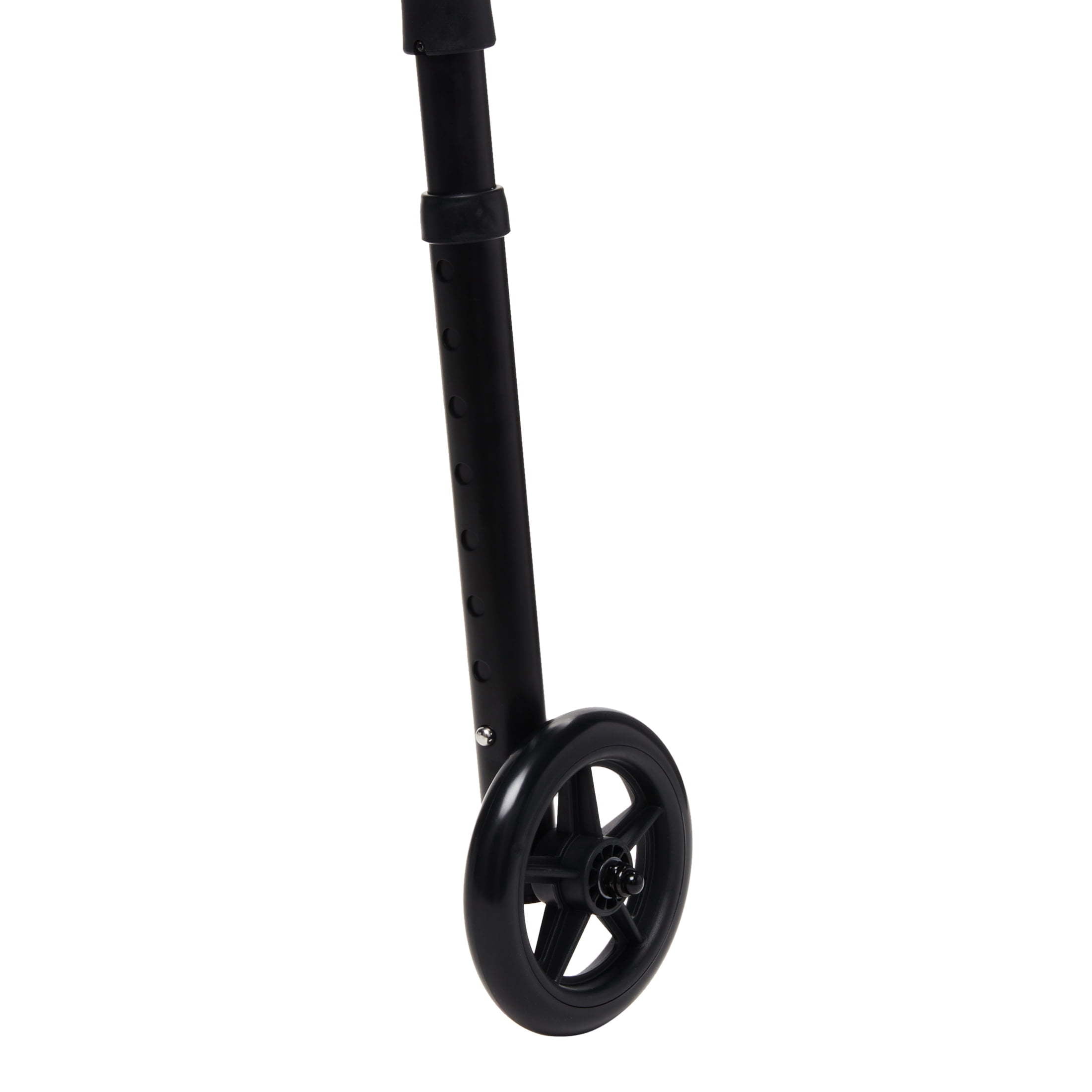 Equate Folding Walker with 5-in Wheels, Black, 350 lb Weight Capacity