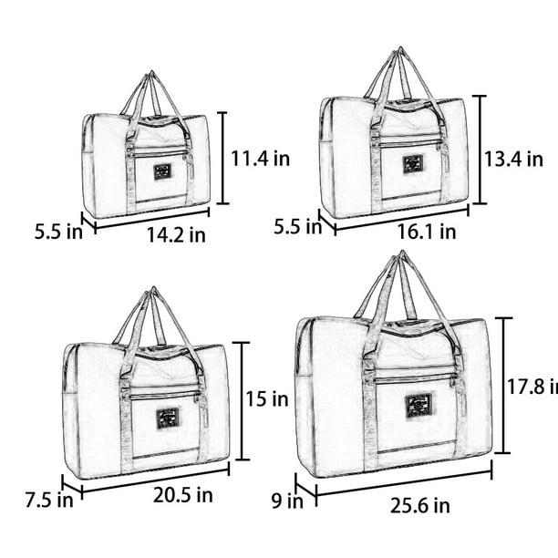Mawclos femmes boîte de rangement sacs de déménagement polochon grande  capacité sac à main fourre-tout cubes hommes oxford top handle Vert Small  36*29*14 
