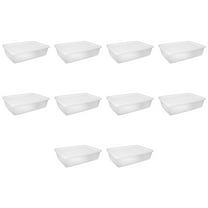 Sterilite 28 Qt. Storage Box Plastic Adult, White, Set of 10