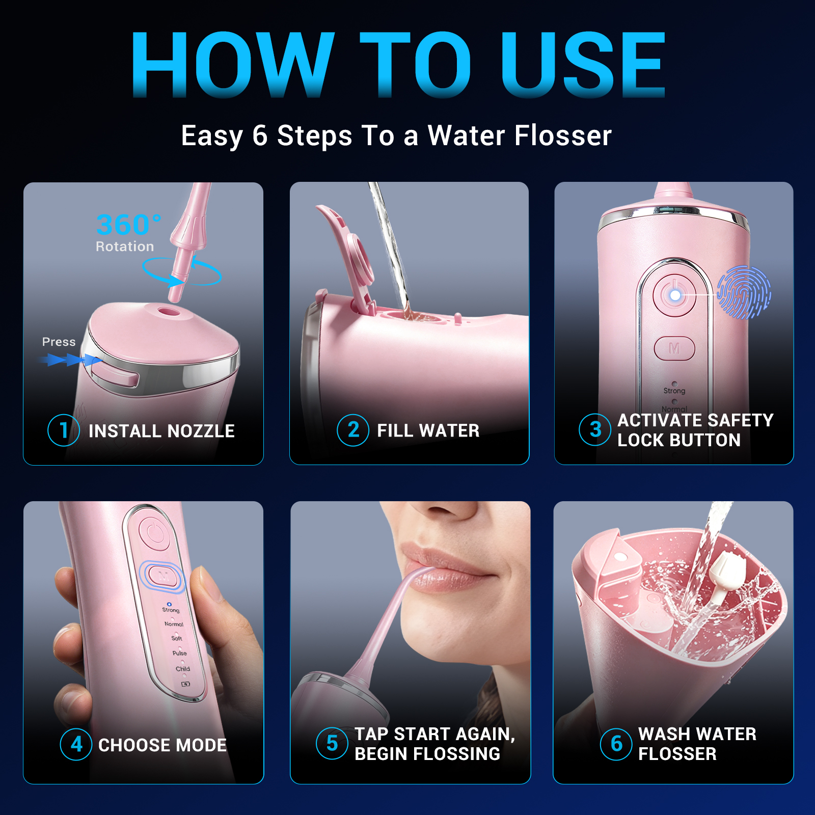 MySmile LP211 Cordless Portable Water Flosser photo 3