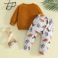 thumbnail image 6 of NOLDARES Infant Toddler Baby Boy Clothes 2 Piece Set Long Sleeve Graphic Sweatshirt and Pockets Pants Fall Winter Outfits Clothing(Yellow,2-3 Y), 6 of 8