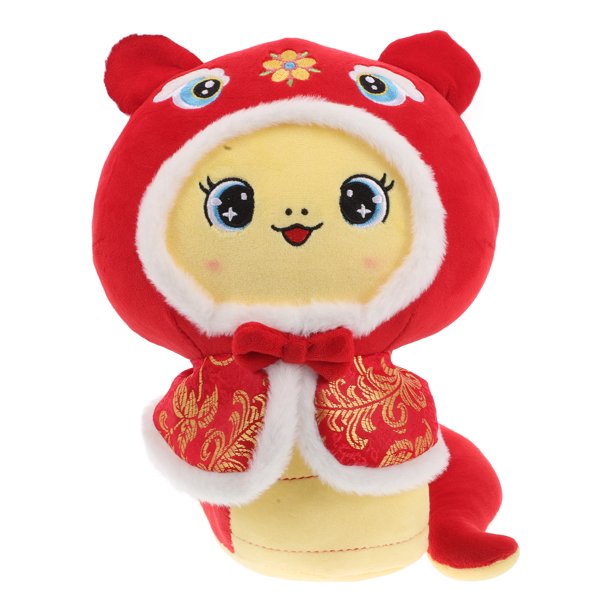 Muñeco de serpiente de peluche de Año Nuevo, mascota de serpiente, juguete del zodíaco chino, decoración de escritorio para Año Nuevo 2025, vacaciones de Navidad para niños