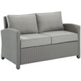 thumbnail image 1 of Afuera Living Transitional Wicker Patio Loveseat in Gray, 1 of 9