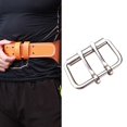 thumbnail image 1 of Hebilla de cinturón de fitness de acero inoxidable de doble punta, universal, de alto rendimiento, resistente, accesorio de gimnasio para pantalones. S, 1 of 8