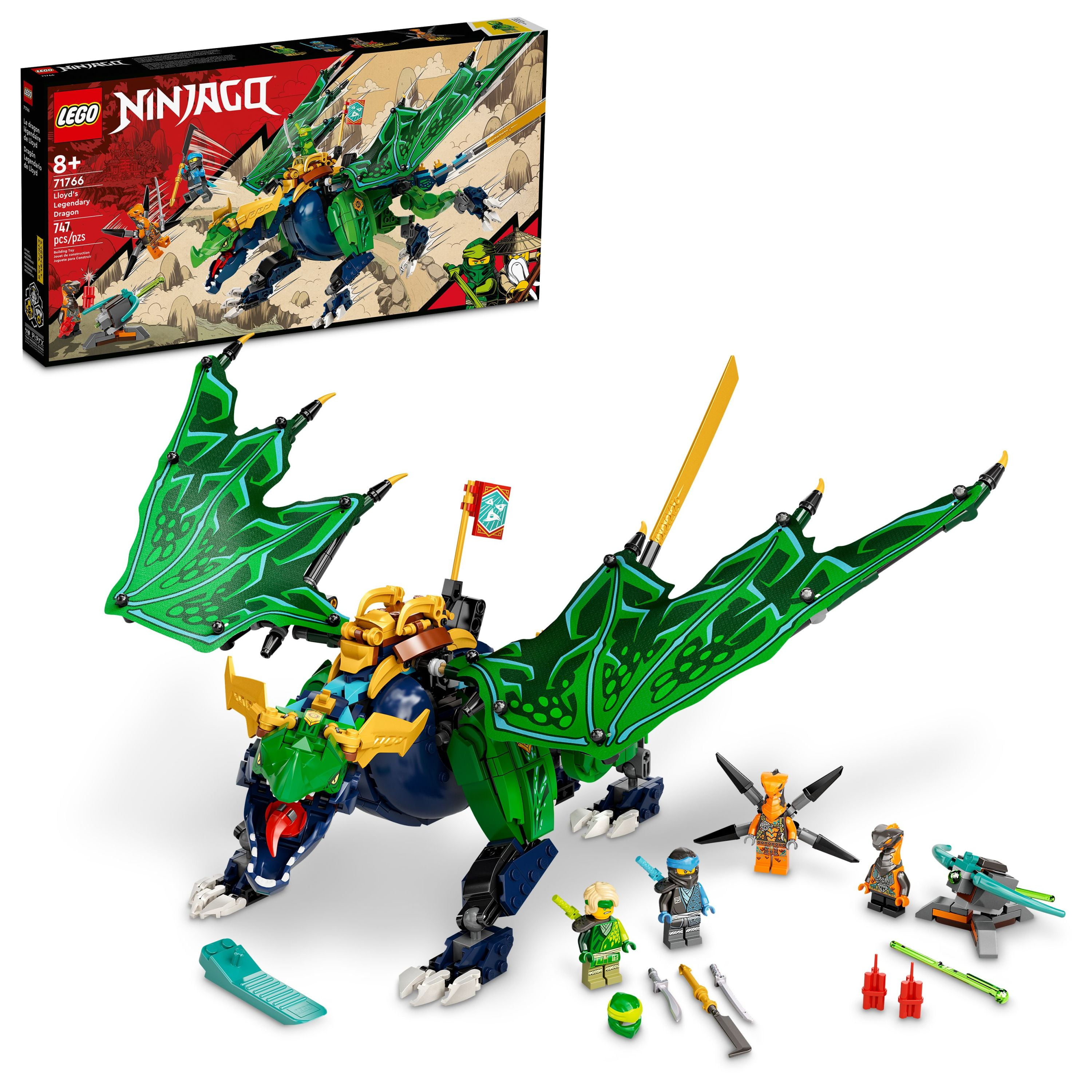 LEGO NINJAGO Lloyd's Legendary Dragon Toy, 71766 Set with Snake Figures & Nya Minifigure, Collectible Banner Series - Walmart.com
