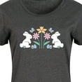 thumbnail image 3 of Instant Message - Stencil Bunnies With Flowers - Women's Any Way Dress, 3 of 6