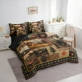 thumbnail image 3 of Manfei Rustic Western Farmhouse 7 Pieces Bedding Comforter Set,Safari Bear Moose Full Bedding Set,Retro Pike Fish Fitted Sheet Flat Sheet For Boys Kids,Super Cozy Room Decor Reversible, 3 of 8
