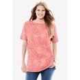 thumbnail image 5 of Woman Within Plus Size Perfect Printed Short-Sleeve Boatneck Tunic, 5 of 6