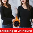thumbnail image 2 of Camisa de fondo de terciopelo para mujer, camiseta de manga larga de temperatura constante, Top térmico de fibra de calefacción de terciopelo fino, Otoño e Invierno, 2 of 4
