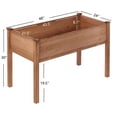 thumbnail image 4 of 48x24x30 Inch Wood Raised Garden Bed, Elevated Planter Box with Legs, Outdoor Plant Stand for Garden Patio Balcony Backyard, 300 LBS Capacity, Coffee, 4 of 9