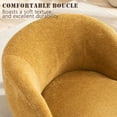 thumbnail image 5 of Kidol & Shellder Swivel Accent Chair Furry Round Barrel Chair 360 Degree Sofa Club Armchairs for Living Room Bedroom, Yellow, 5 of 6
