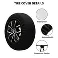 thumbnail image 2 of Gukieu Black Marble Print Car Tire Cover, Adjustable Waterproof and Dustproof Tire Protection Cover, Suitable for SUV, Truck, Van-14 inch, 2 of 6