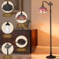thumbnail image 6 of SUNMORY 64.5'' Stained Glass Floor Lamps, Lamps for Bedroom, Standing Floor Lamps for Living Room, Office Dormitory Bar Retro Unique Accent Decor Cottage Village Gift, 6 of 10