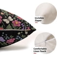 thumbnail image 3 of Vintage Botanical Print Lumbar Pillow Covers 12x20 Set of 2 Spring Summer Floral Butterfly Plant Black Rectangle Decorative Throw Pillow Cases Outdoor Farmhouse Decor for Sofa Couch Bed, 3 of 6