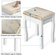 thumbnail image 3 of Gymax Makeup Dressing Table Stool Set w/ Drawers Mirror Vanity Set White, 3 of 9