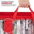 thumbnail image 5 of Stock Your Home DVD Storage Bags (Set of 2) Media Organizer Bag for DVDs, CDs, Blu Ray Disc, Movie Cases, VHS Box, Video Game Disks, Clear Plastic Holders with Carrying Handles and Zipper - Red, 5 of 5